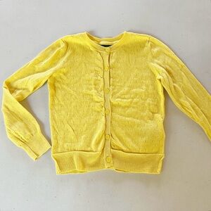 Gap Kids Pointelle Cardigan in Havana Yellow